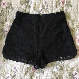 Kimchi Blue Lace High Waisted Shorts